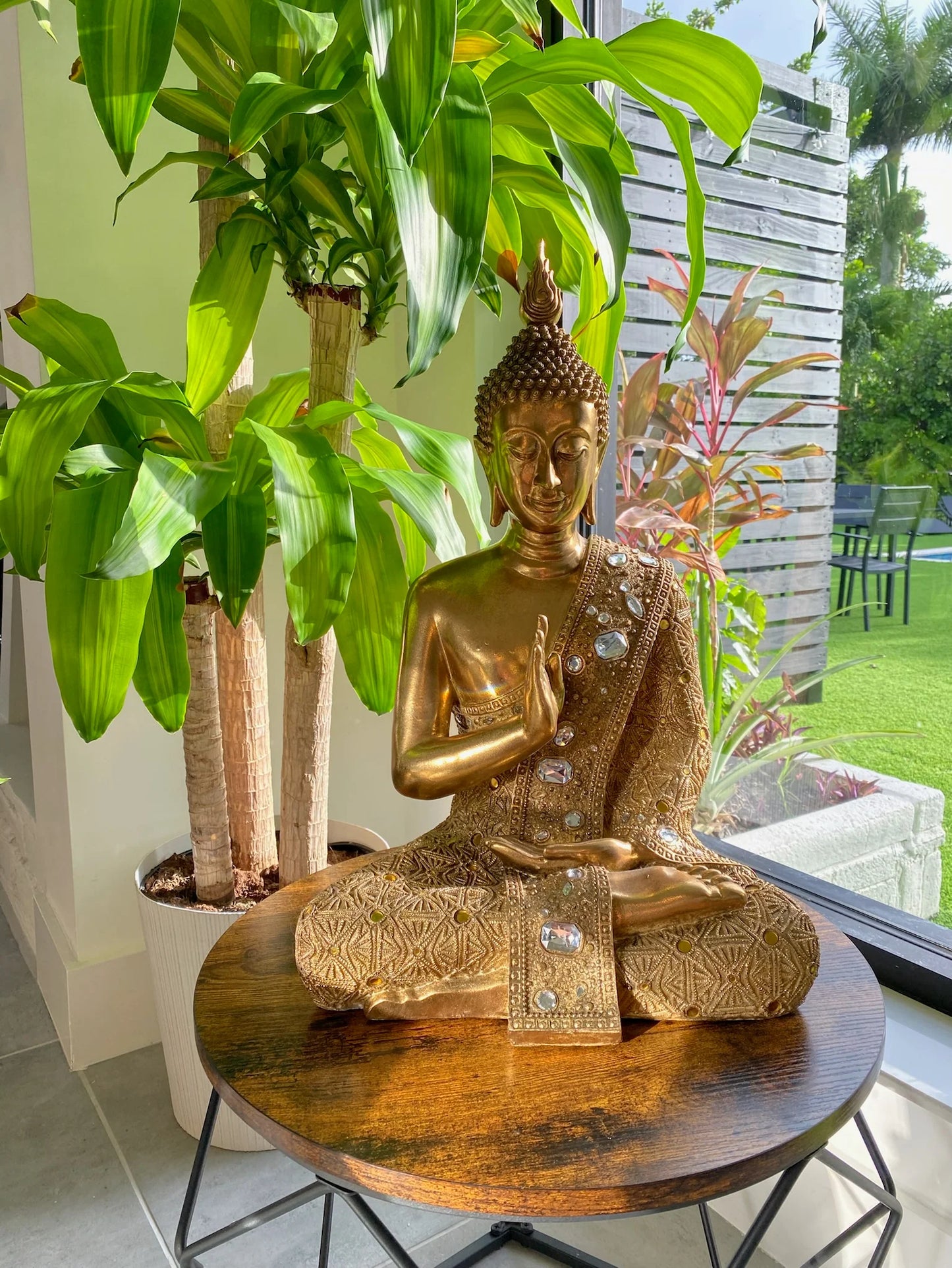Tabletop Gold Buddha Sculpture