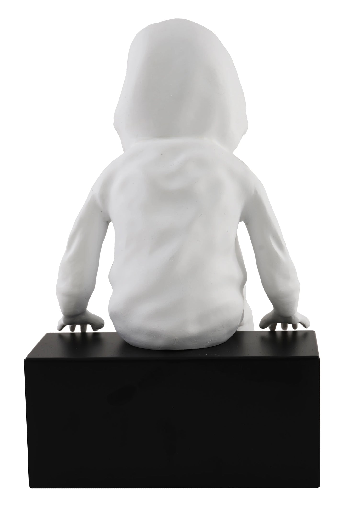 Sitting Hoodie Man Sculpture