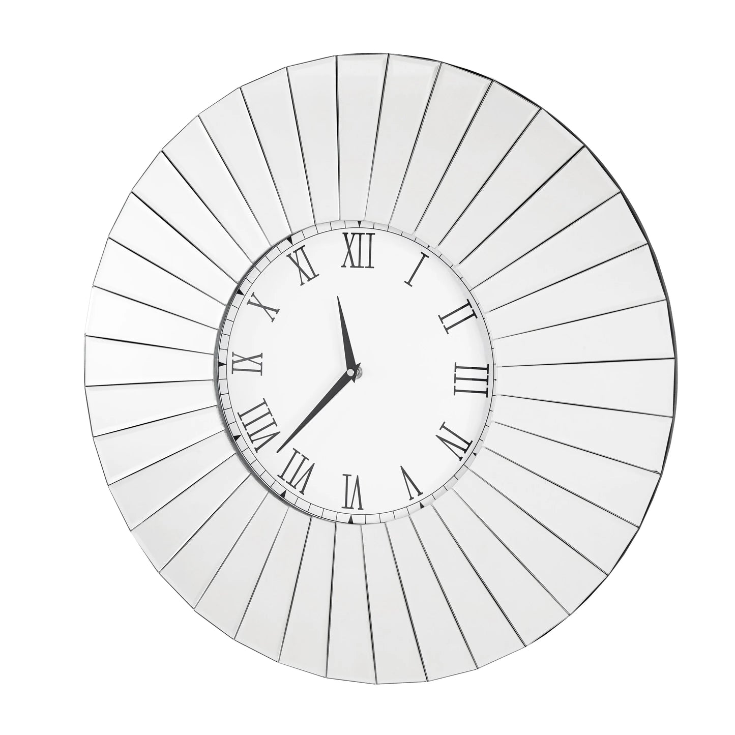 Glass Mirror Wall Clock
