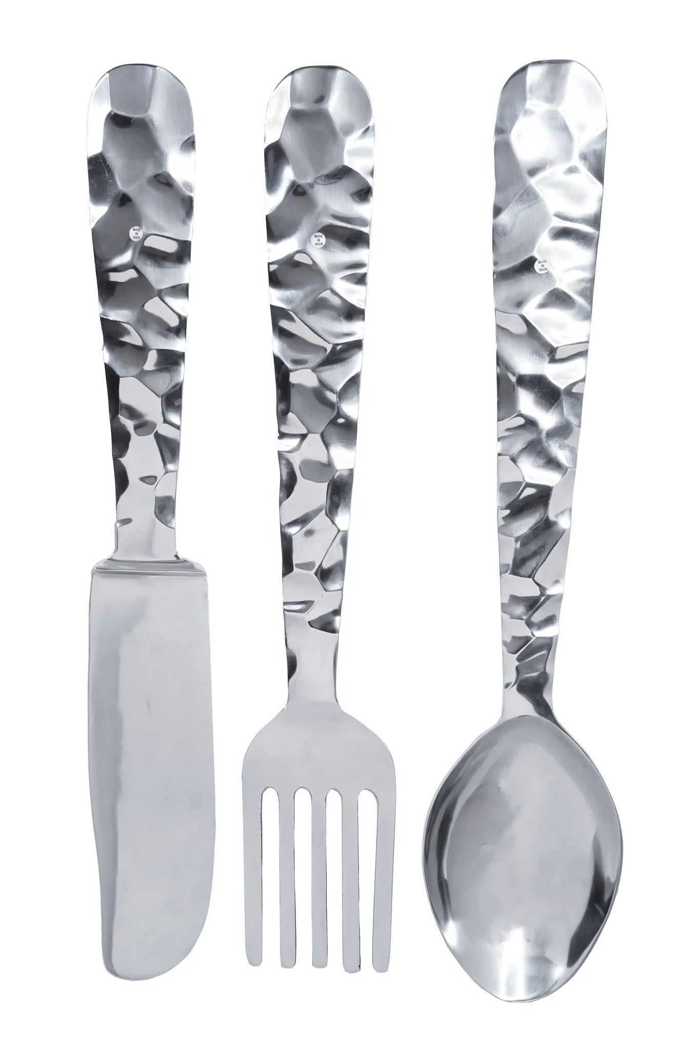 3pc Aluminum Utensil Kitchen Wall Decor 23"