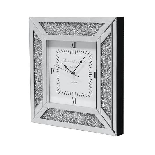 Diamond Mirror Square Wall Clock