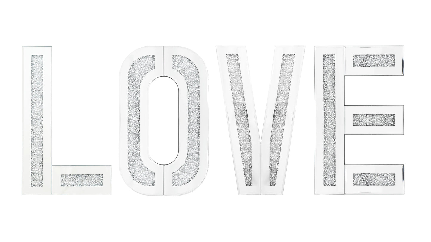 4PC LOVE Sign Mirror Wall Decor