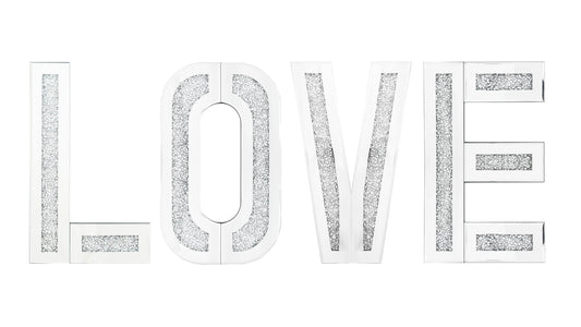 4PC LOVE Sign Mirror Wall Decor