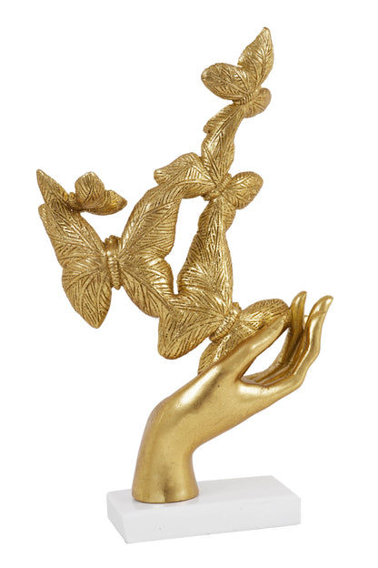 Hand with Butterfly Decorative Sculpture