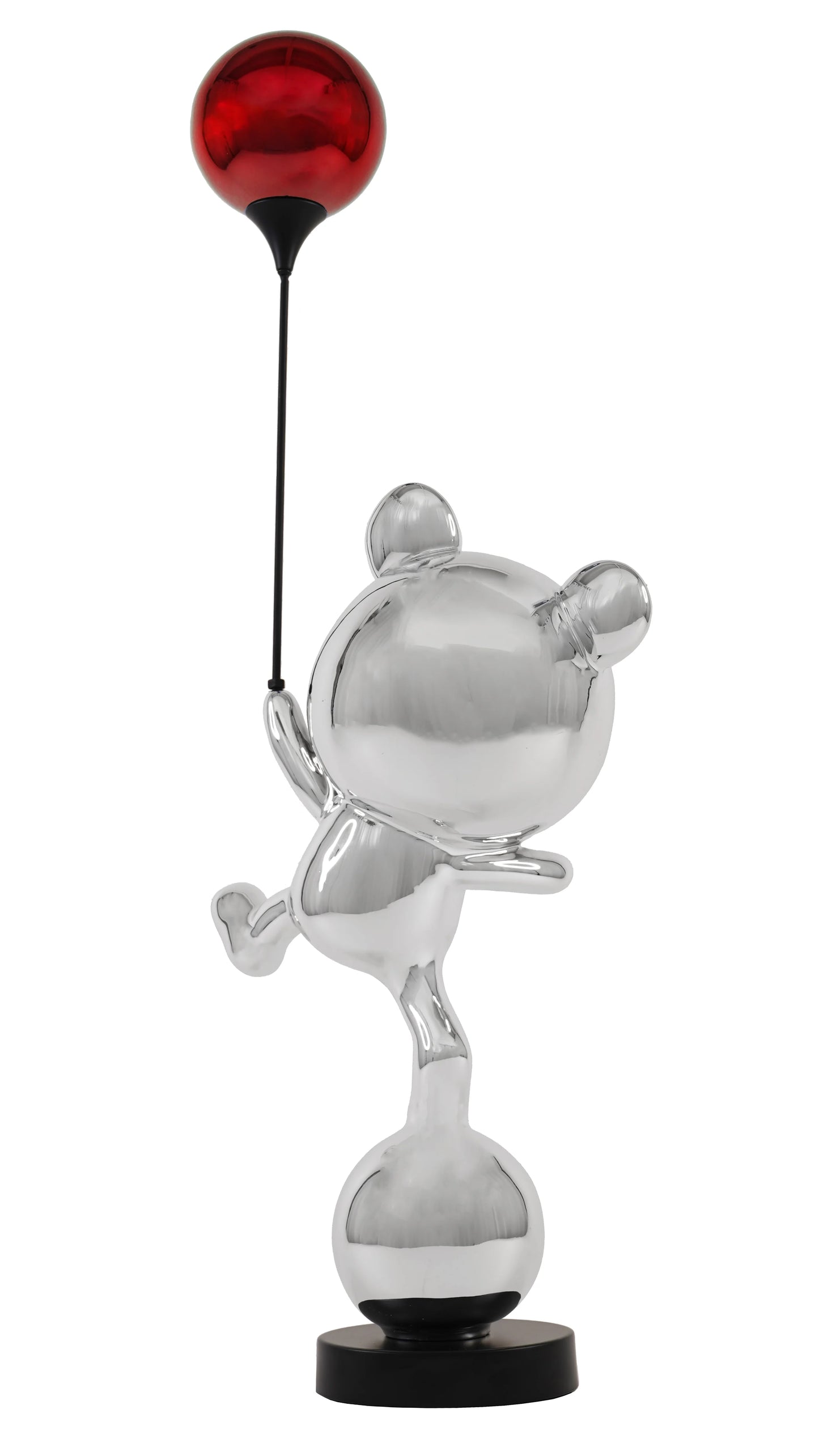 Chrome Elegance Bear Sculpture