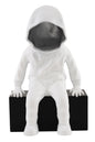 Sitting Hoodie Man Sculpture