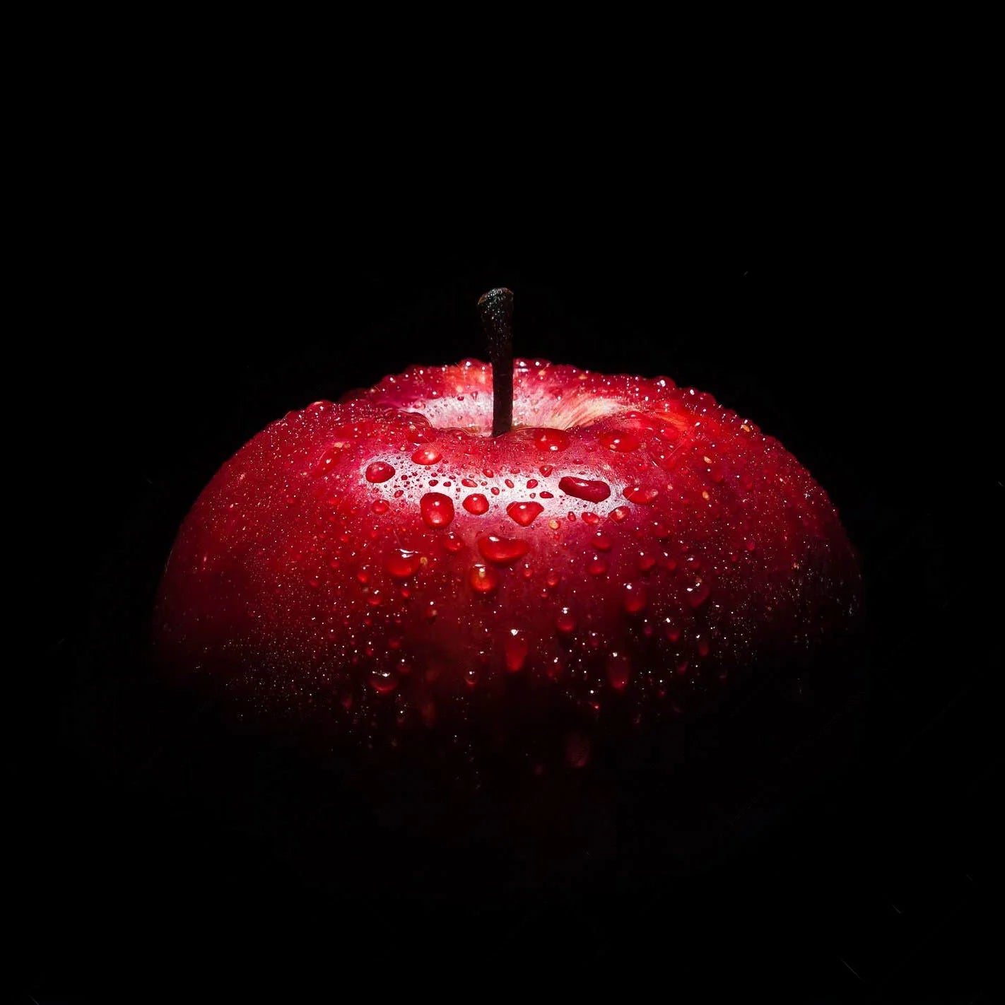 Apple Glass Wall Art - Red 24"x24"