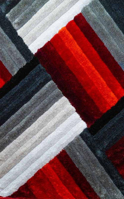 GeoStripe Modern Area Rug – 5' x 7.5'