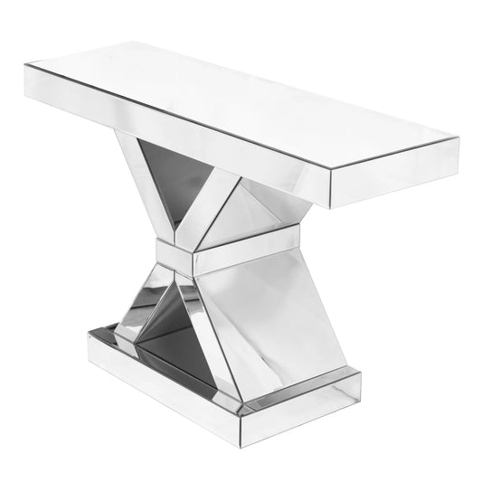 Glass Mirror Console Table