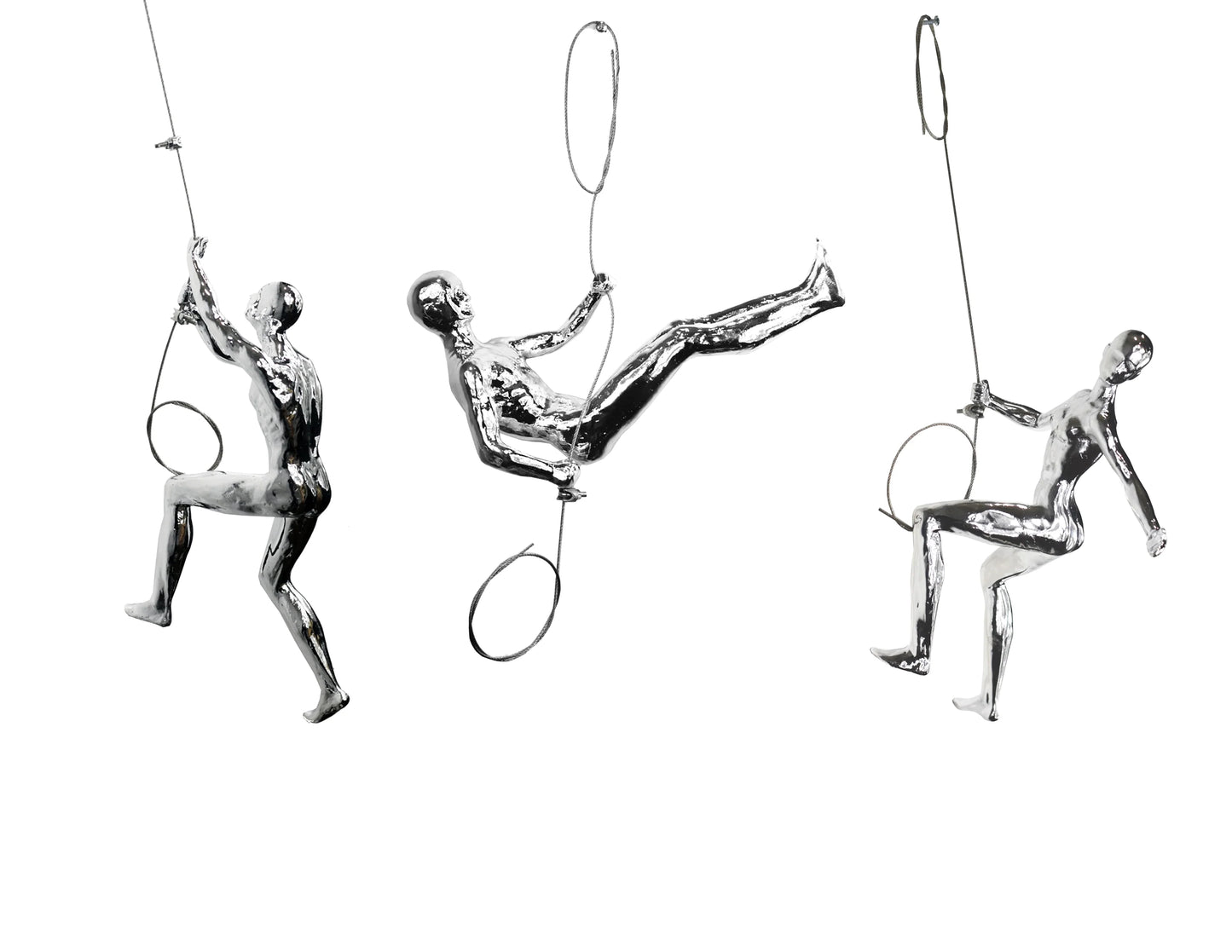 3-Piece Wall Climber Sculpture Set