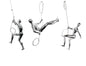 3-Piece Wall Climber Sculpture Set