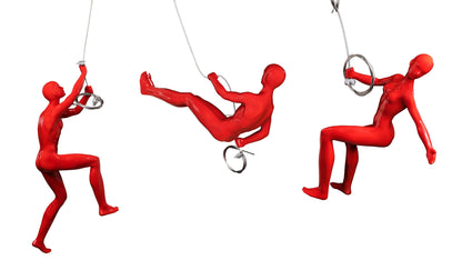 3-Piece Wall Climber Sculpture Set