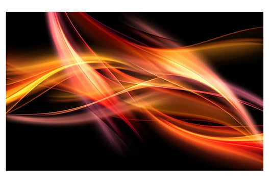 Abstract Orange Glass Wall Art 60"x36"