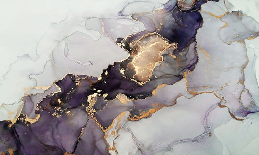 Abstract Purple Accents Glass Wall Art 60"x36"