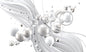 White Abstract Glass Wall Art 60"x36"