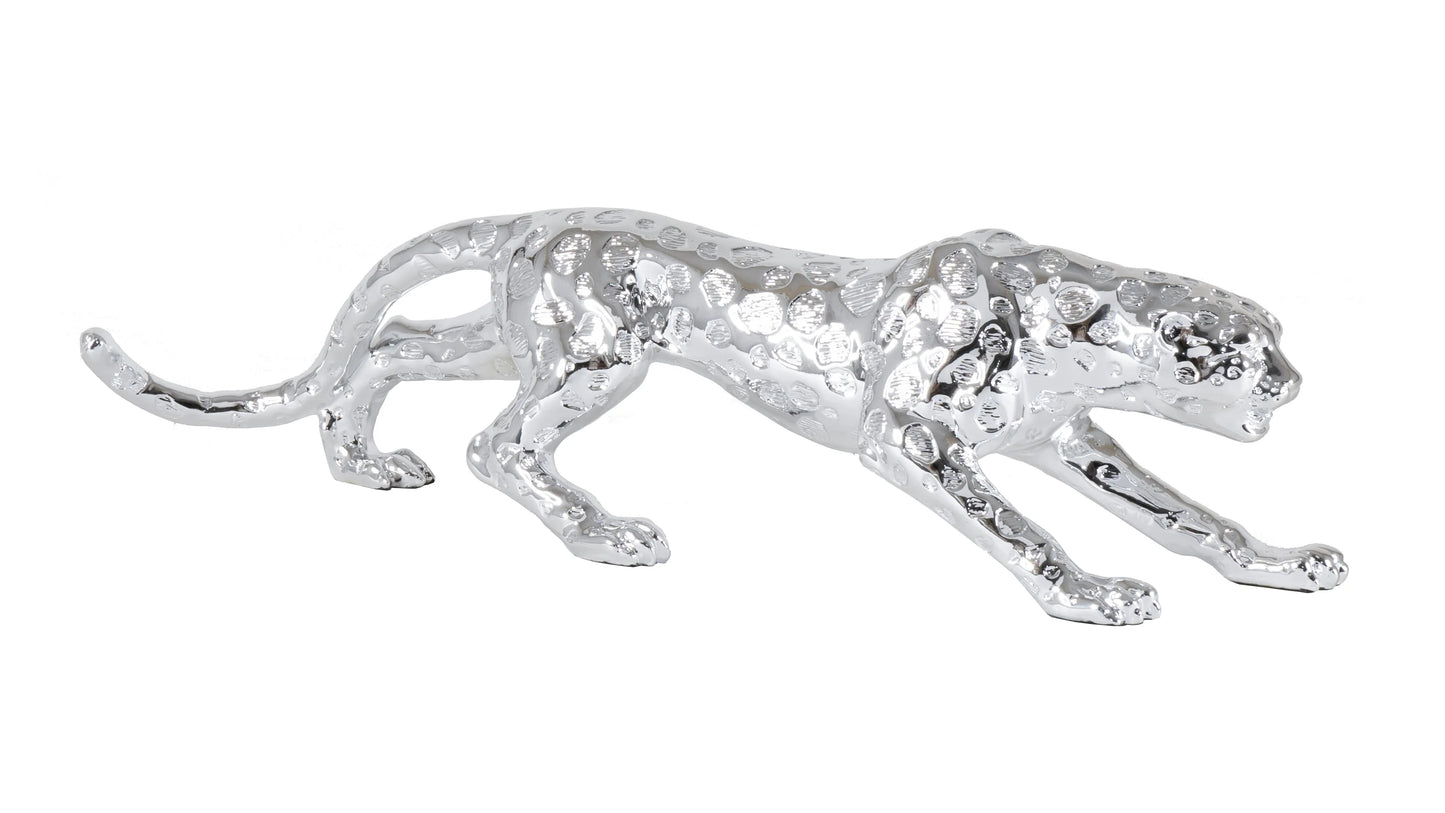 Shimmering Leopard Sculpture