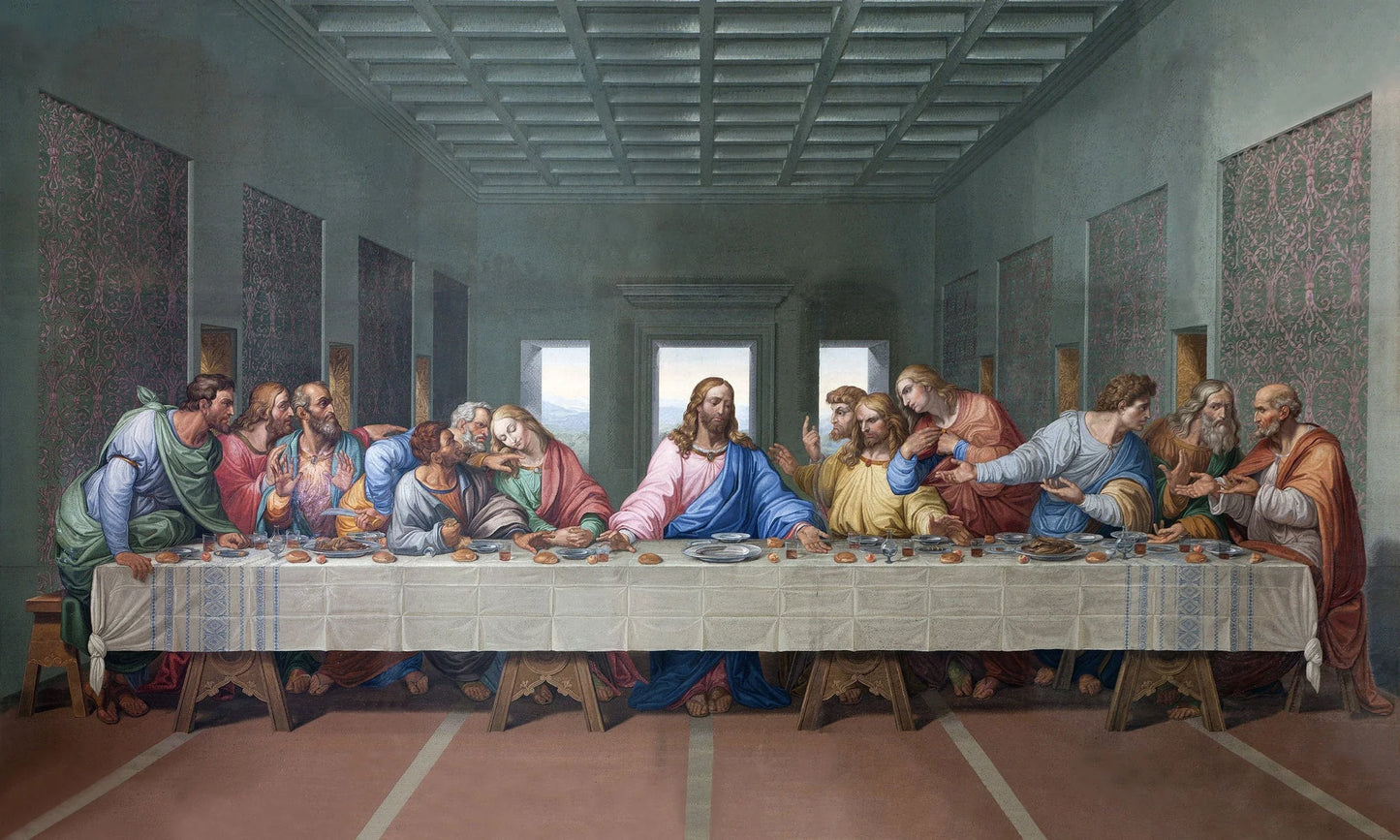 Last Supper Glass Wall Art 60"x36"
