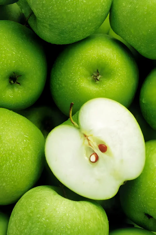 Green Apples Kitchen Glass Wall Art 24"x36"