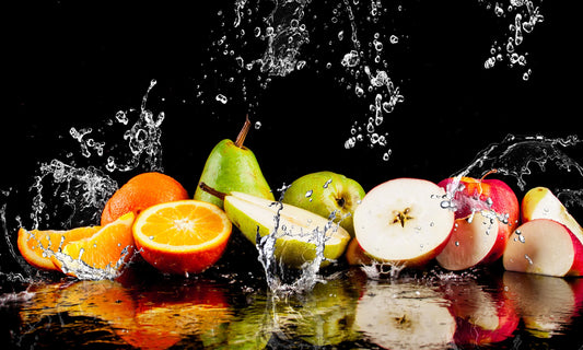 Fruits Splashing Glass Wall Art 60"x36"
