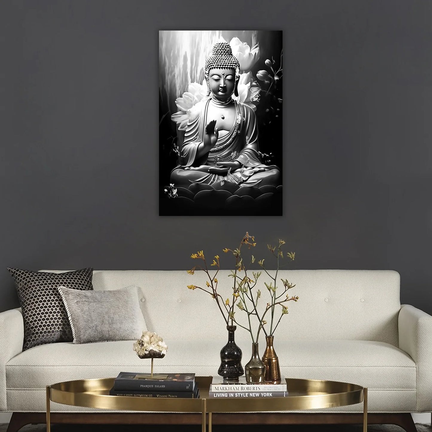 Buddha Glass Wall Art 32"x48"